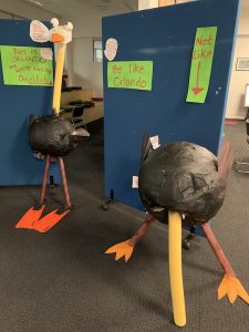 Paper mâché ostrich